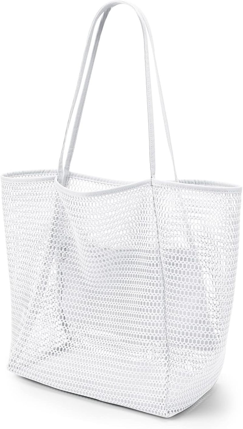 KALIDI BeachNylon Mesh Tote Bag, Casual Tote Bag Hobo Women Foldable MAX 23L Shoulder Bag For Beach Picnic Vacation - Image 1